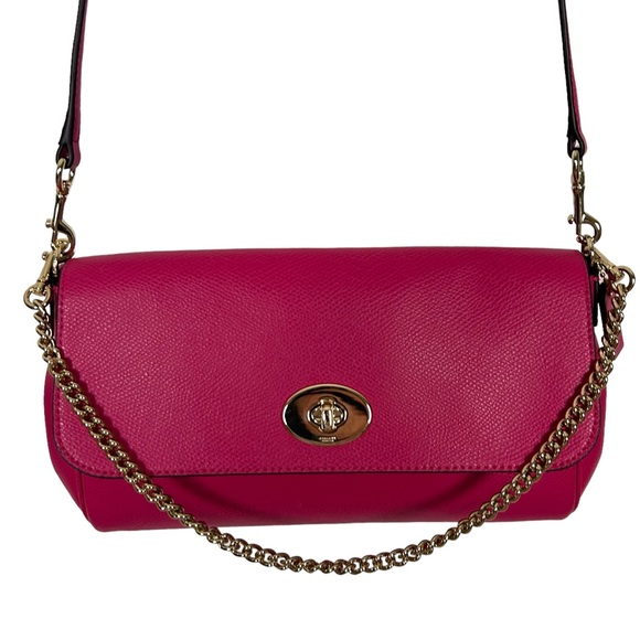 Coach Handbags - Coach Convertible Bag Mini Ruby Pink Crossgrain Leather Crossbody Purse F34604
